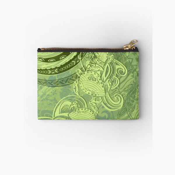 Item preview, Polynesian Green Tribal Turtles designed and sold by sunnthreads.
