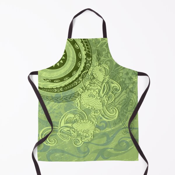 Item preview, Polynesian Green Tribal Turtles designed and sold by sunnthreads.