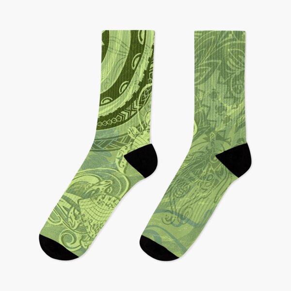 Item preview, Polynesian Green Tribal Turtles designed and sold by sunnthreads.