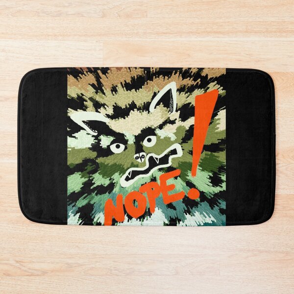 Item preview, NOPE! - Trash Panda - angry racoon (green version) designed and sold by zazuzanta.