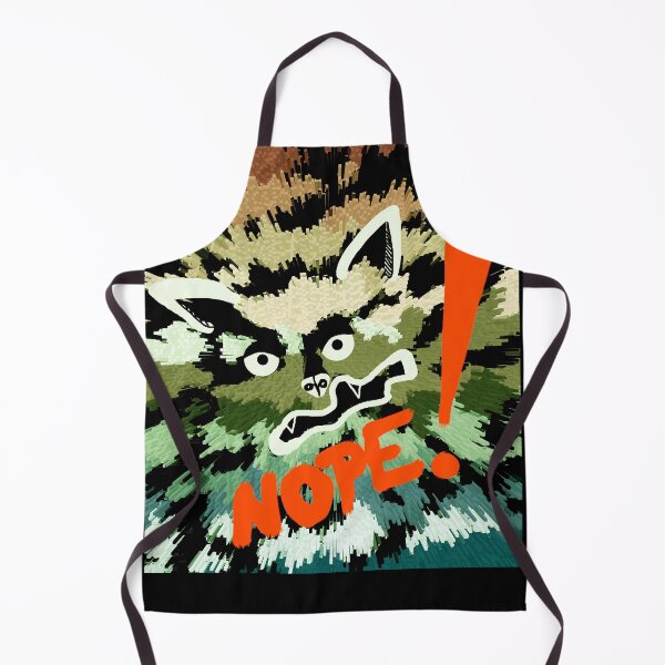 Item preview, NOPE! - Trash Panda - angry racoon (green version) designed and sold by zazuzanta.