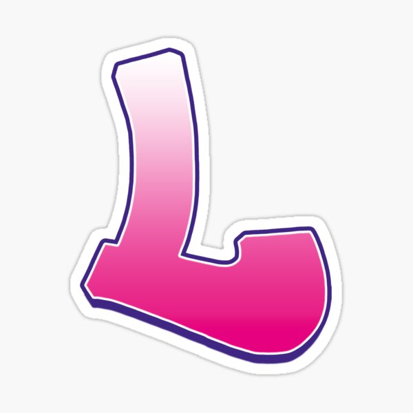 Letter L Pink Sticker