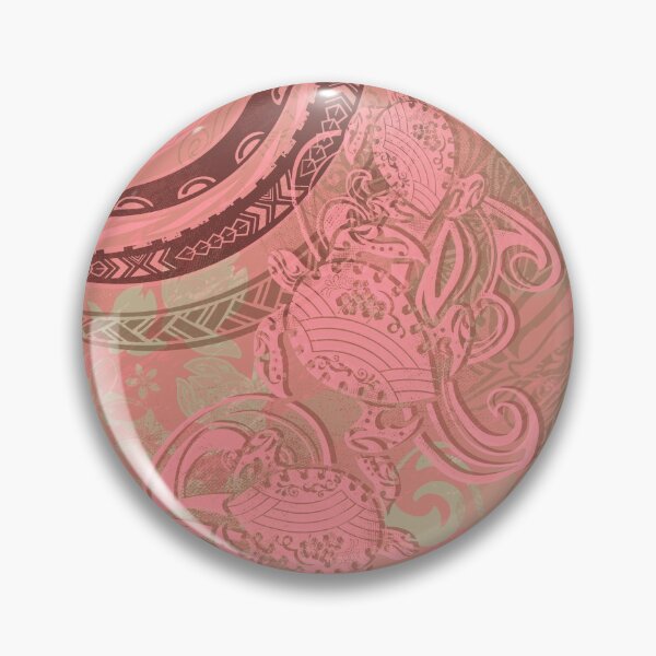 Item preview, Polynesian Corel Tribal Turtles  designed and sold by sunnthreads.