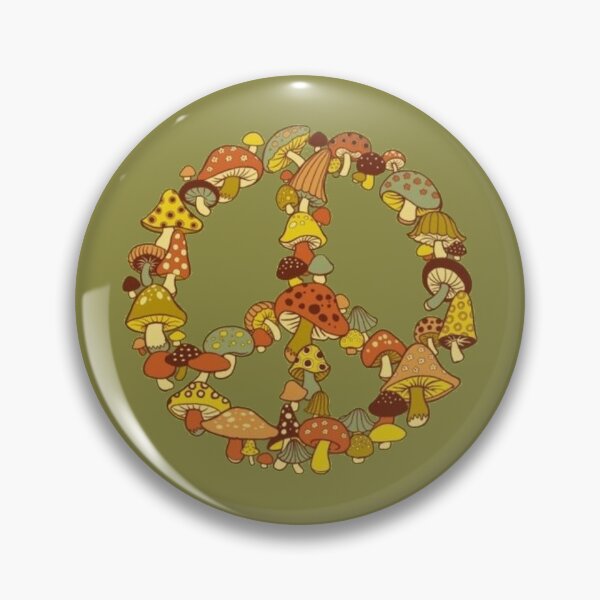 Item preview, mushroom peace sign designed and sold by aakanksha-.