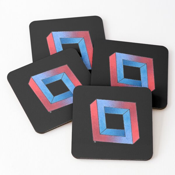 Item preview, The Impossible Red to Blue Square designed and sold by StroppyGnome.