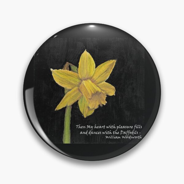 Item preview, Daffodil drawing - Wordsworth Quote designed and sold by Sarah Williams-Nash.