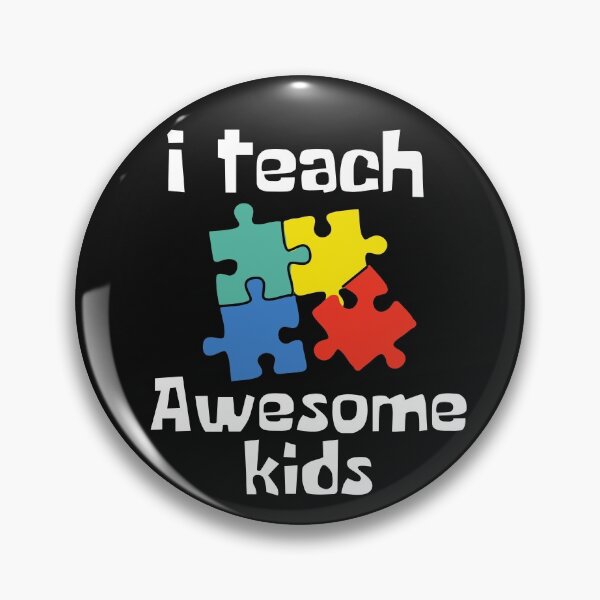 Item preview, I teach awesome kids, Proud Autism Teacher designed and sold by BlackAble.