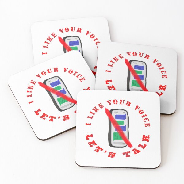 Item preview, I like Your Voice - Let’s Talk. No Texting Sign with Cell Phone. (White Background) designed and sold by ArtByLM.