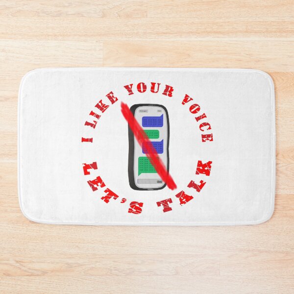 Item preview, I like Your Voice - Let’s Talk. No Texting Sign with Cell Phone. (White Background) designed and sold by ArtByLM.