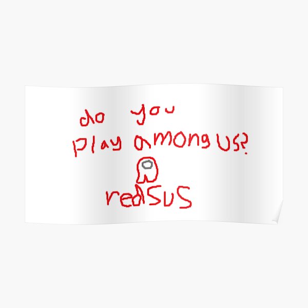 "red sus" Poster by ZaneAroma Redbubble