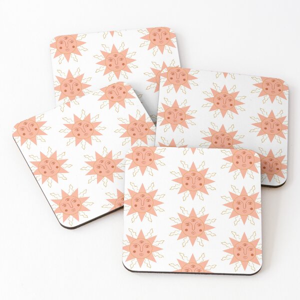 Item preview, Boho Aesthetic Sun Face Light Sedona White Background designed and sold by DesignLabMedia.