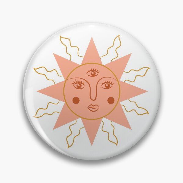 Item preview, Boho Aesthetic Sun Face Light Sedona White Background designed and sold by DesignLabMedia.