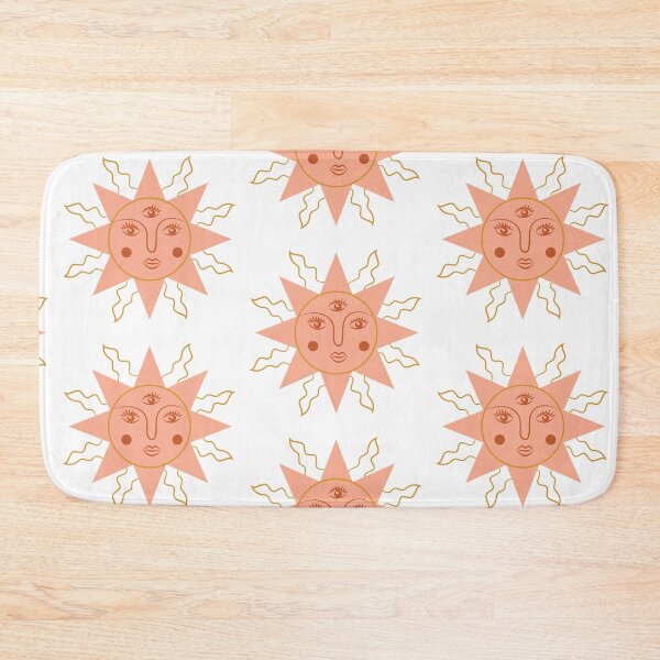 Item preview, Boho Aesthetic Sun Face Light Sedona White Background designed and sold by DesignLabMedia.