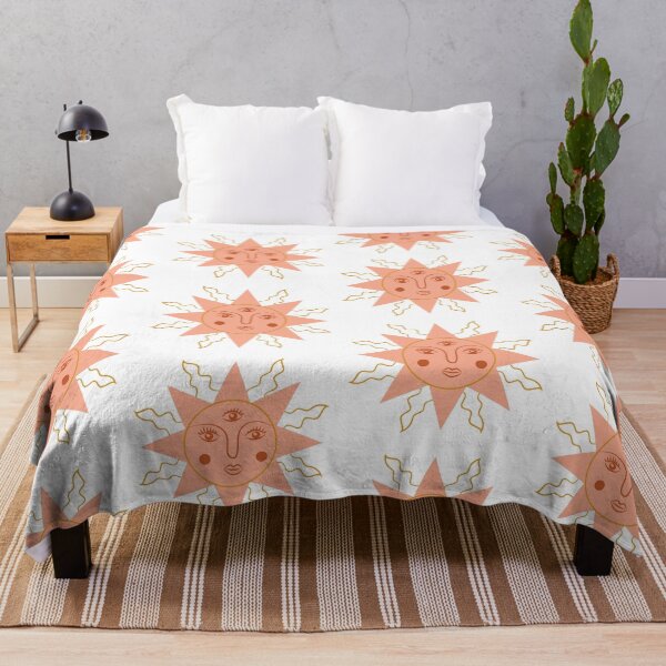 Item preview, Boho Aesthetic Sun Face Light Sedona White Background designed and sold by DesignLabMedia.