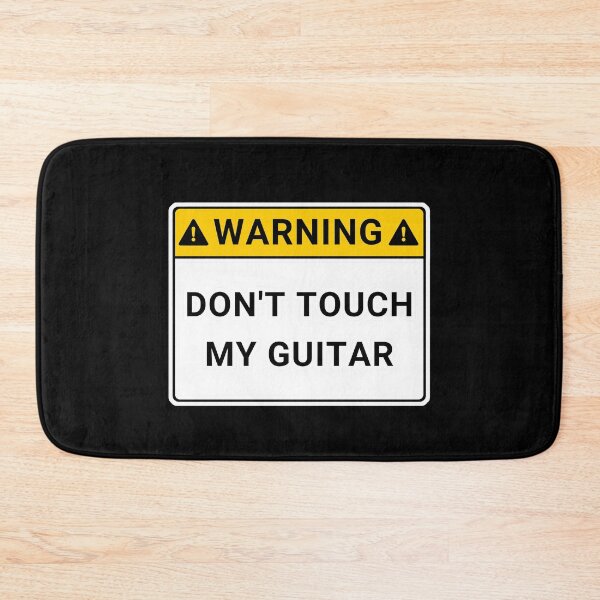 Item preview, Don't Touch My Guitar - White WARNING SIGN designed and sold by GuitarSwitch.