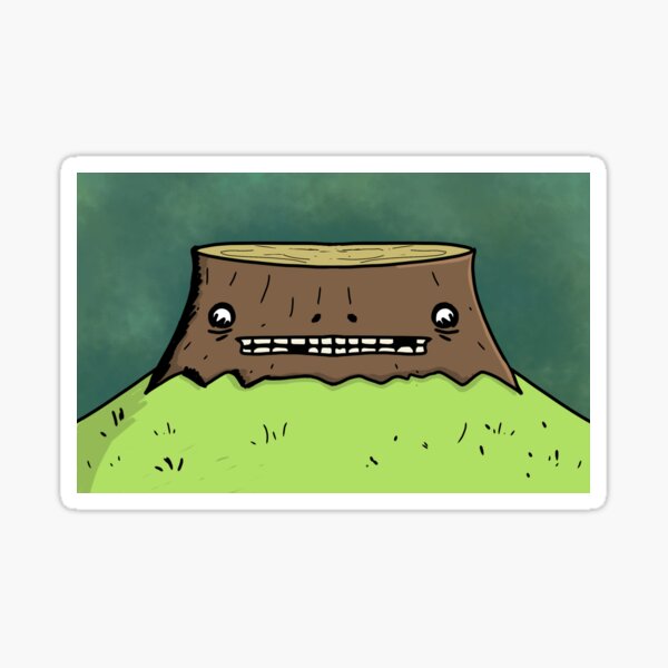 Grinning Stump Sticker