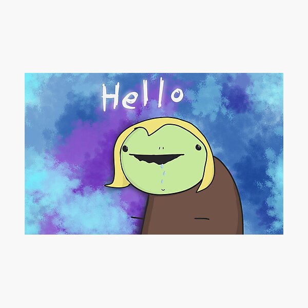 Drooling Hello Photographic Print