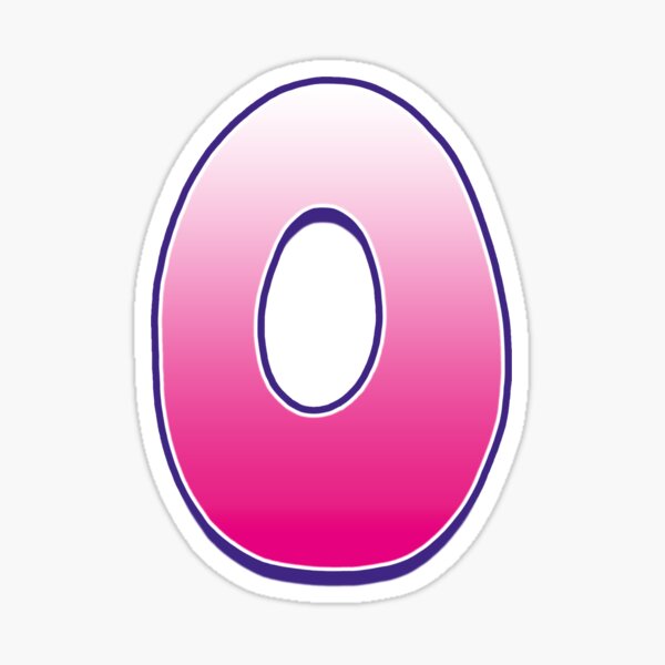 Letter O Pink Sticker