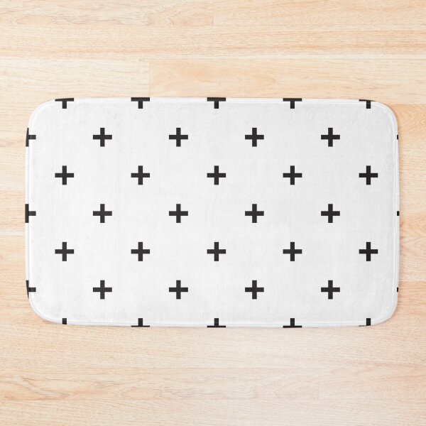 Item preview, Swiss Cross Plus Sign Large - Black and White designed and sold by Lublini.