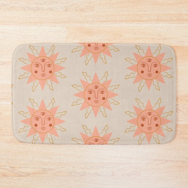 Item preview, Boho Aesthetic Sun Face Light Sedona Beige Background designed and sold by DesignLabMedia.