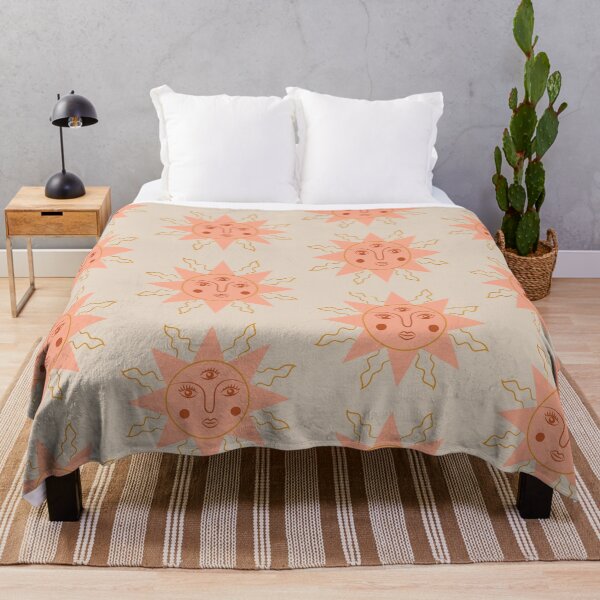 Item preview, Boho Aesthetic Sun Face Light Sedona Beige Background designed and sold by DesignLabMedia.