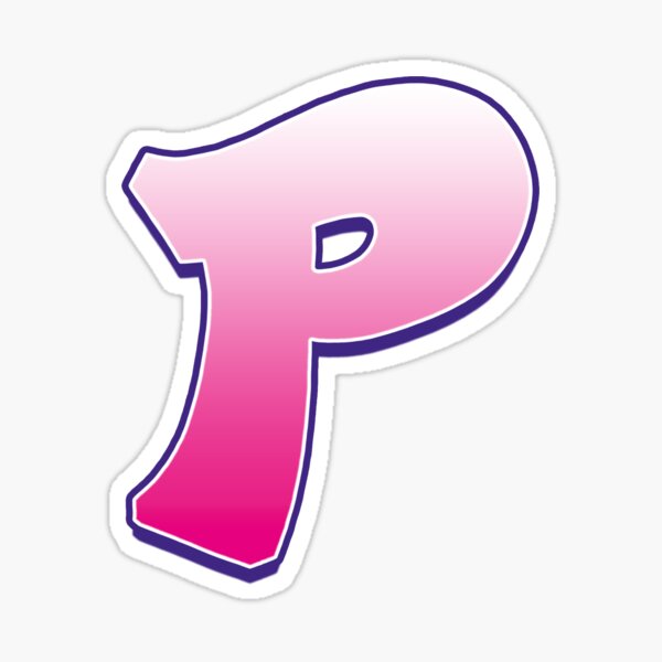 Letter P Pink Sticker