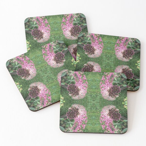 Item preview, Divine Botanical: Pink and Magenta Star Flowers curl across the Emerald Grass designed and sold by RoseAromas.