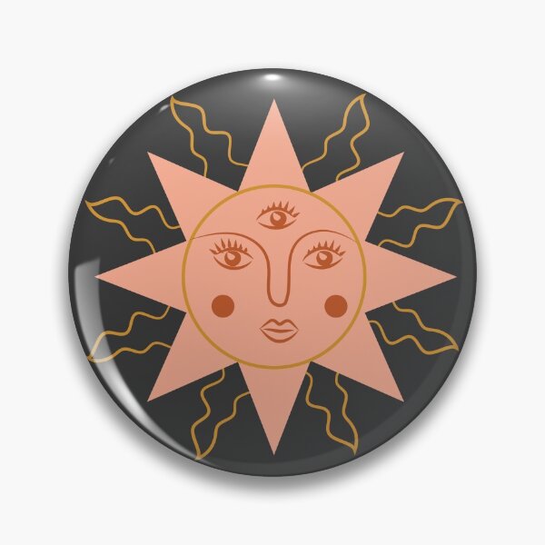 Item preview, Boho Aesthetic Sun Face Light Sedona Charcoal Background designed and sold by DesignLabMedia.