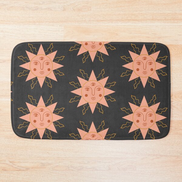 Item preview, Boho Aesthetic Sun Face Light Sedona Charcoal Background designed and sold by DesignLabMedia.