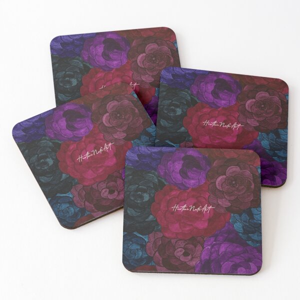 Item preview, Watercolor Dark Flowers designed and sold by HeatherNafeArt.