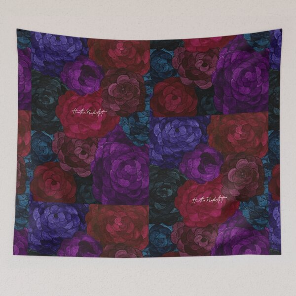 Item preview, Watercolor Dark Flowers designed and sold by HeatherNafeArt.