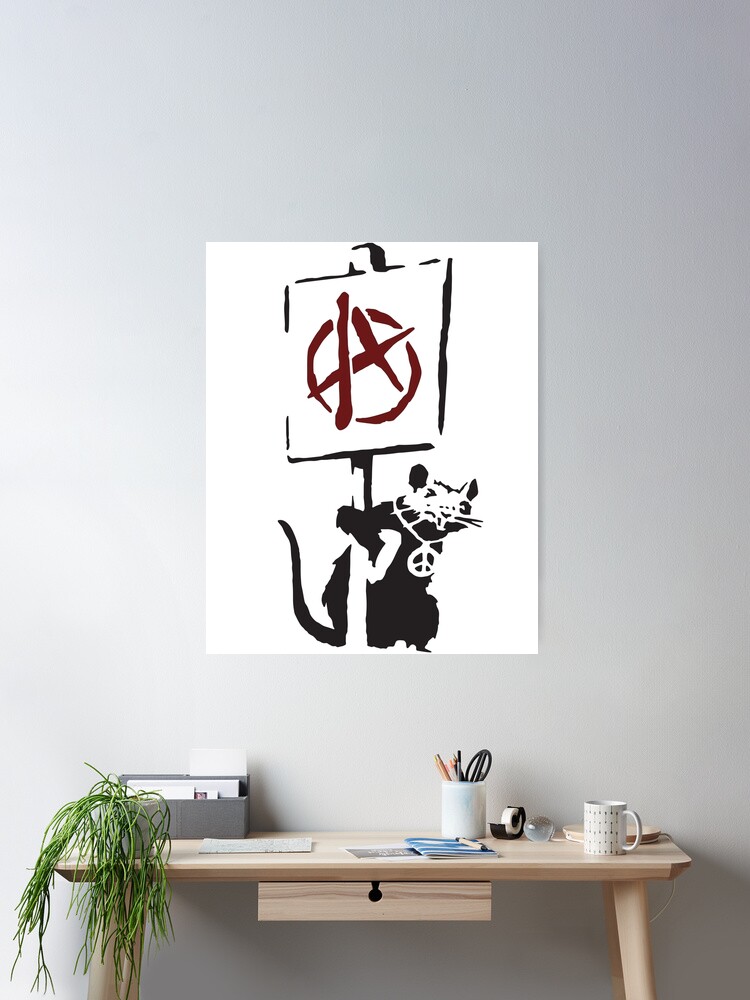 Banksy Anarchy Rat