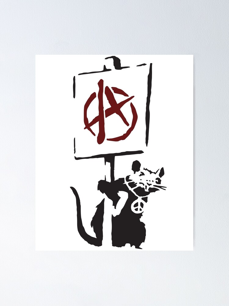 Banksy Anarchy Rat