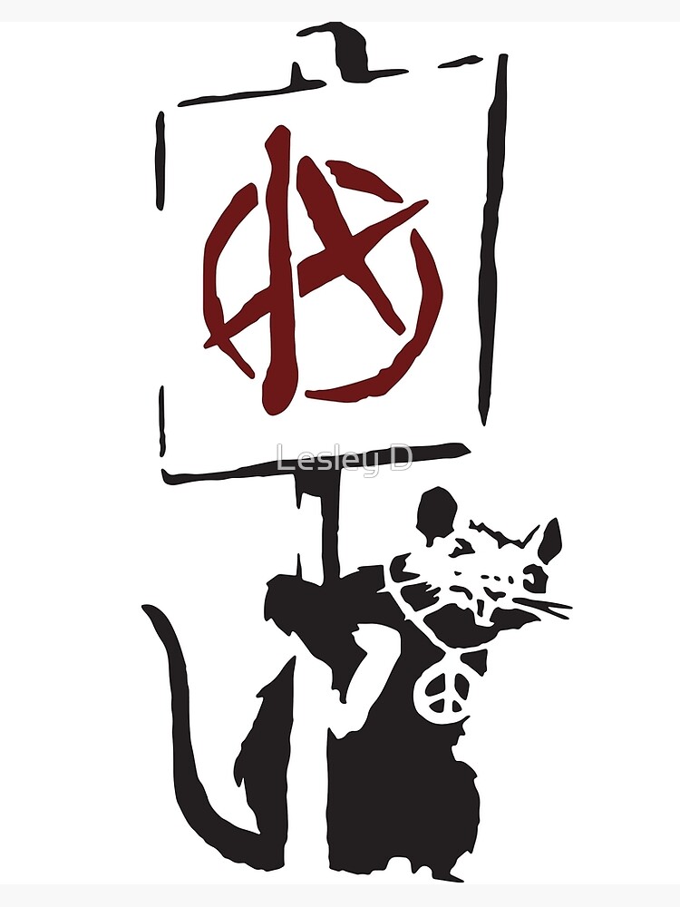 Banksy Anarchy Rat
