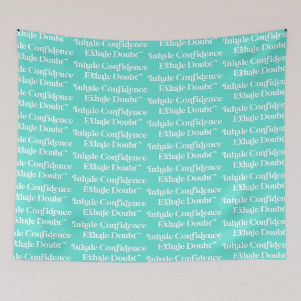 Item preview, Inhale Confidence Exhale Doubt Design in with Bright Background designed and sold by cutetype.