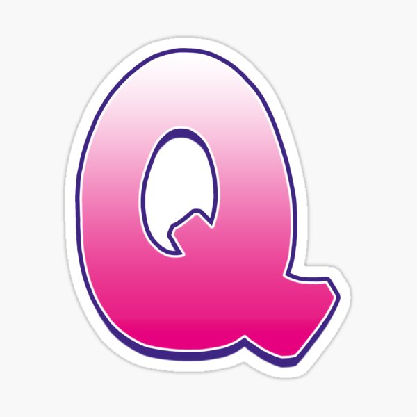 Letter Q Pink Sticker