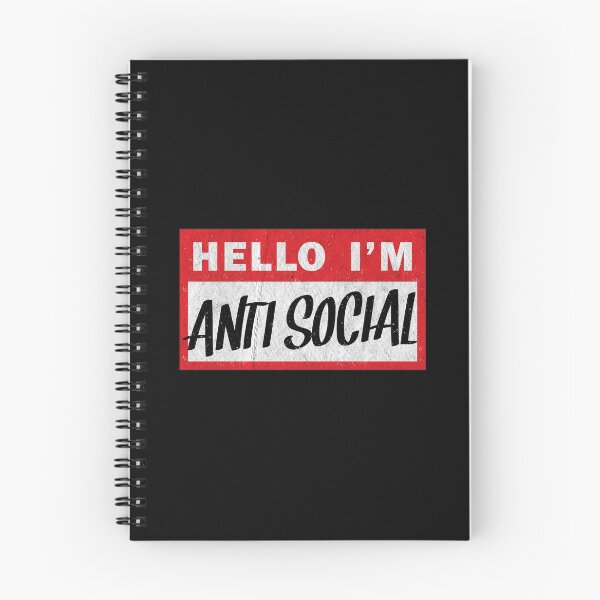Item preview, Anti Social Name tag, Funny Name tag designed and sold by Sociojunkie.