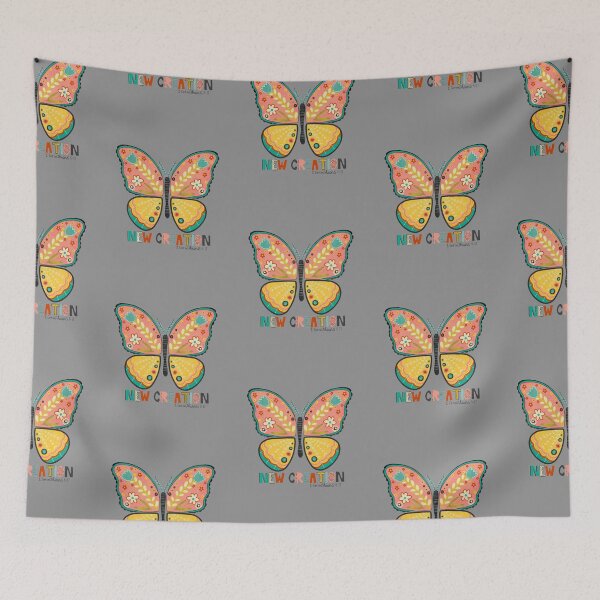 Item preview, Christian Bible Verse 2 Corinthians 5:17 New Creation Butterfly designed and sold by FazCreations.