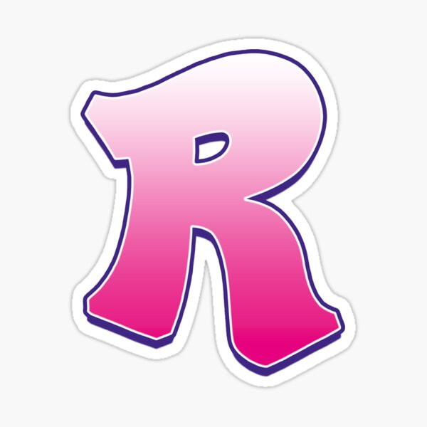 Letter R Pink Sticker