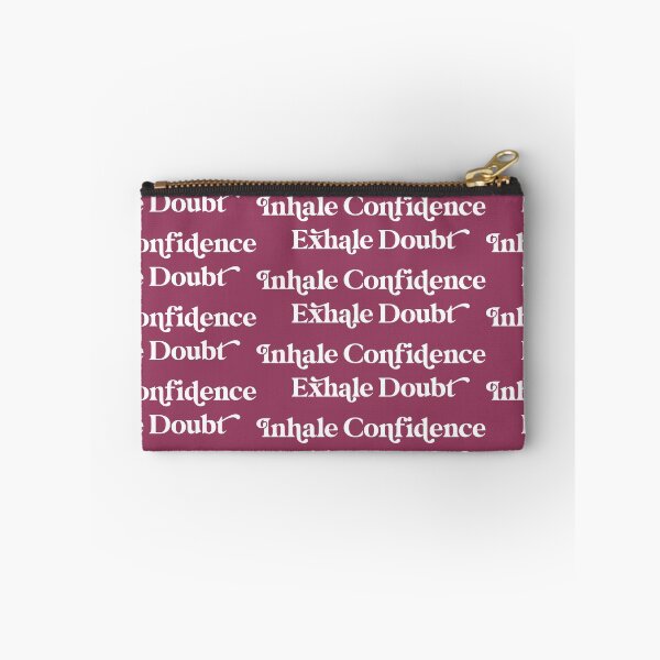 Item preview, Inhale Confidence Exhale Doubt Design in with Plum Background designed and sold by cutetype.