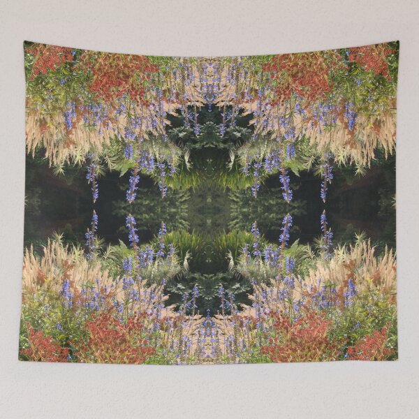 Item preview, Divine Botanicals: Autumn Beauty - Copper, Gold and Sapphire Blue - beside the Waterlily Lake designed and sold by RoseAromas.
