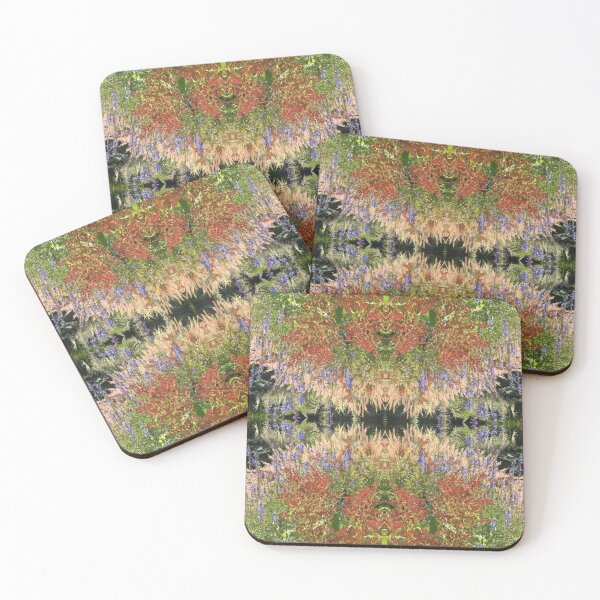 Item preview, Divine Botanicals: Autumn Beauty - Copper, Gold and Sapphire Blue - beside the Waterlily Lake designed and sold by RoseAromas.