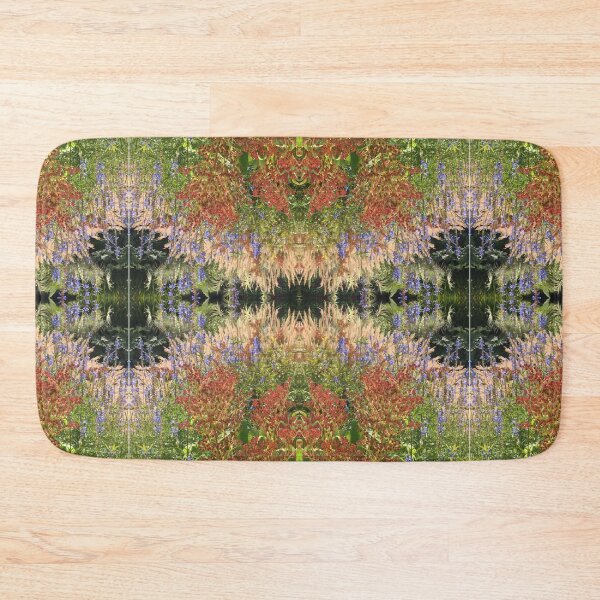 Item preview, Divine Botanicals: Autumn Beauty - Copper, Gold and Sapphire Blue - beside the Waterlily Lake designed and sold by RoseAromas.