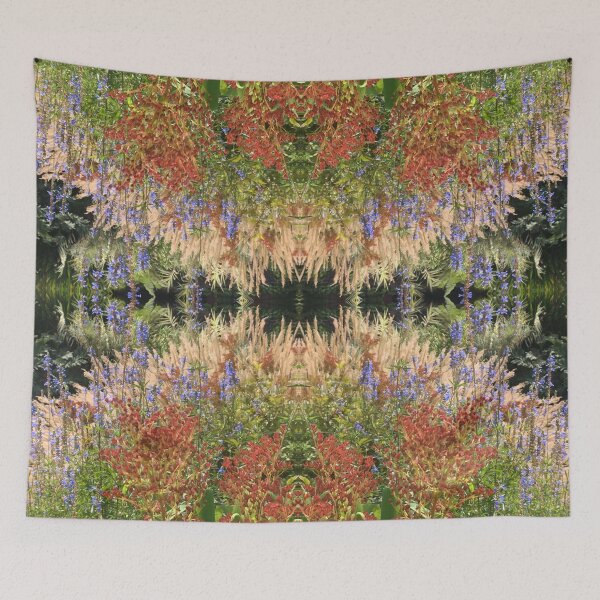 Item preview, Divine Botanicals: Autumn Beauty - Copper, Gold and Sapphire Blue - beside the Waterlily Lake designed and sold by RoseAromas.