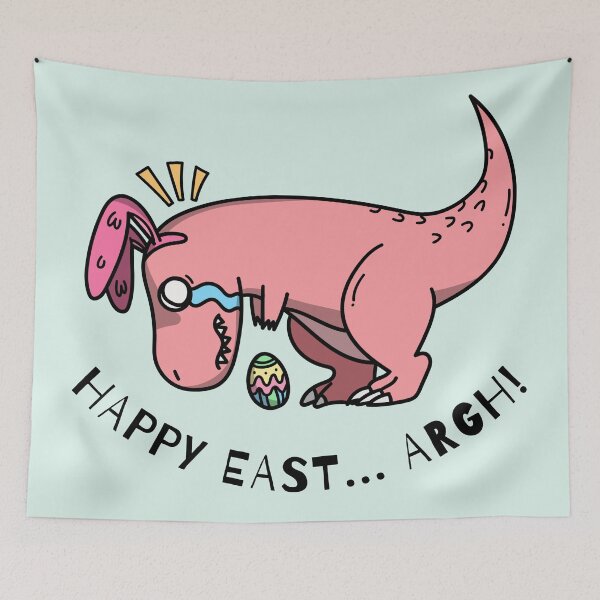 Item preview, T-Rex Happy East...argh! | Funny Dinosaur Easter designed and sold by SLAG-Creative.