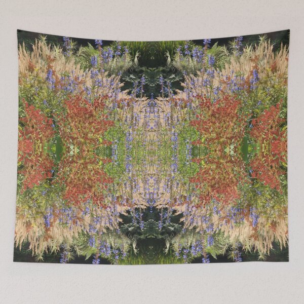 Item preview, Divine Botanicals: Autumn Beauty - Copper, Gold and Sapphire Blue - beside the Waterlily Lake designed and sold by RoseAromas.