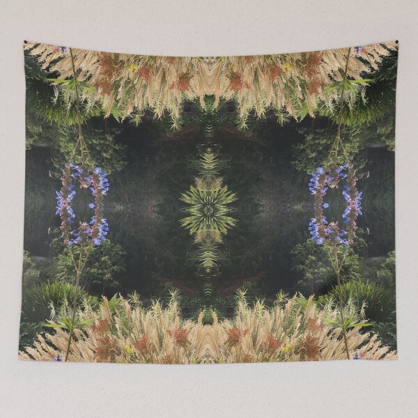 Item preview, Divine Botanicals: Autumn Beauty - Copper, Gold and Sapphire Blue - beside the Waterlily Lake designed and sold by RoseAromas.
