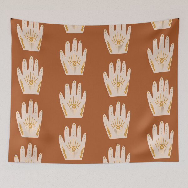 Item preview, Boho Aesthetic Hand with Eye Beige Sedona Background designed and sold by DesignLabMedia.