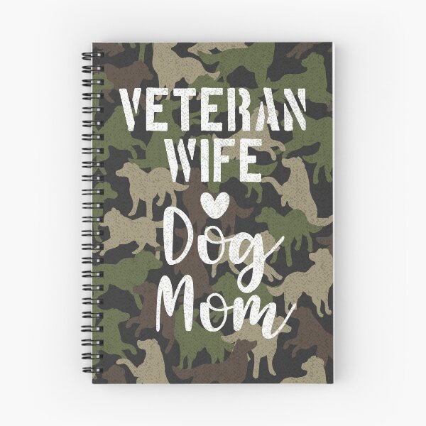 Item preview, Veteran Wife Dog Mom on dog camo pattern designed and sold by Sociojunkie.