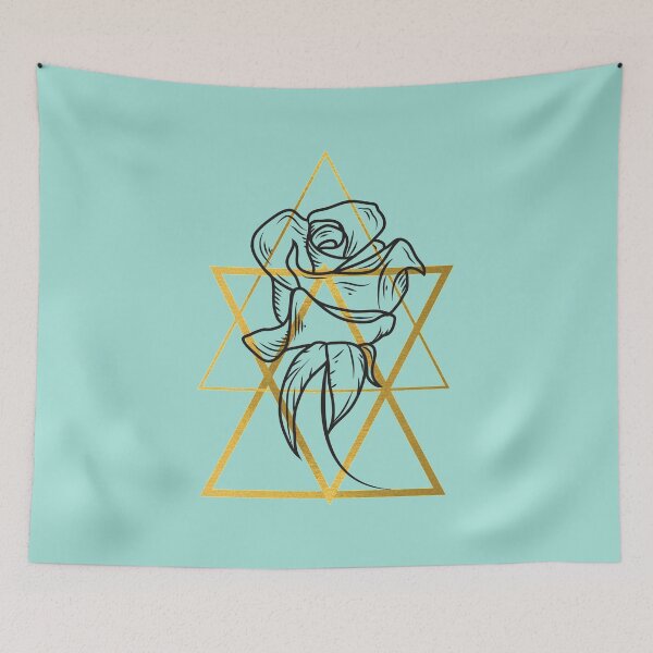 Item preview, Roses and Triangles Geometric Pattern designed and sold by Sweet-A-Dsignz.